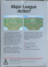 Box back cover for RealSports Baseball on the Atari 7800.