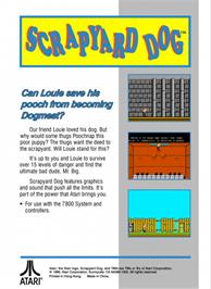 Box back cover for Scrapyard Dog on the Atari 7800.