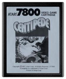 Cartridge artwork for Centipede on the Atari 7800.