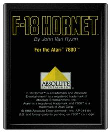 Cartridge artwork for F-18 Hornet on the Atari 7800.