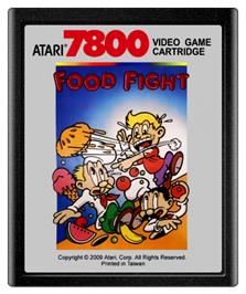 Cartridge artwork for Food Fight on the Atari 7800.