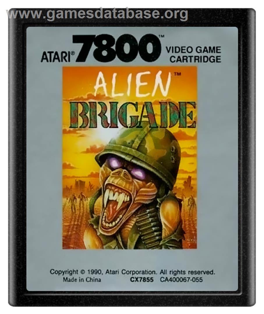 Alien Brigade - Atari 7800 - Artwork - Cartridge