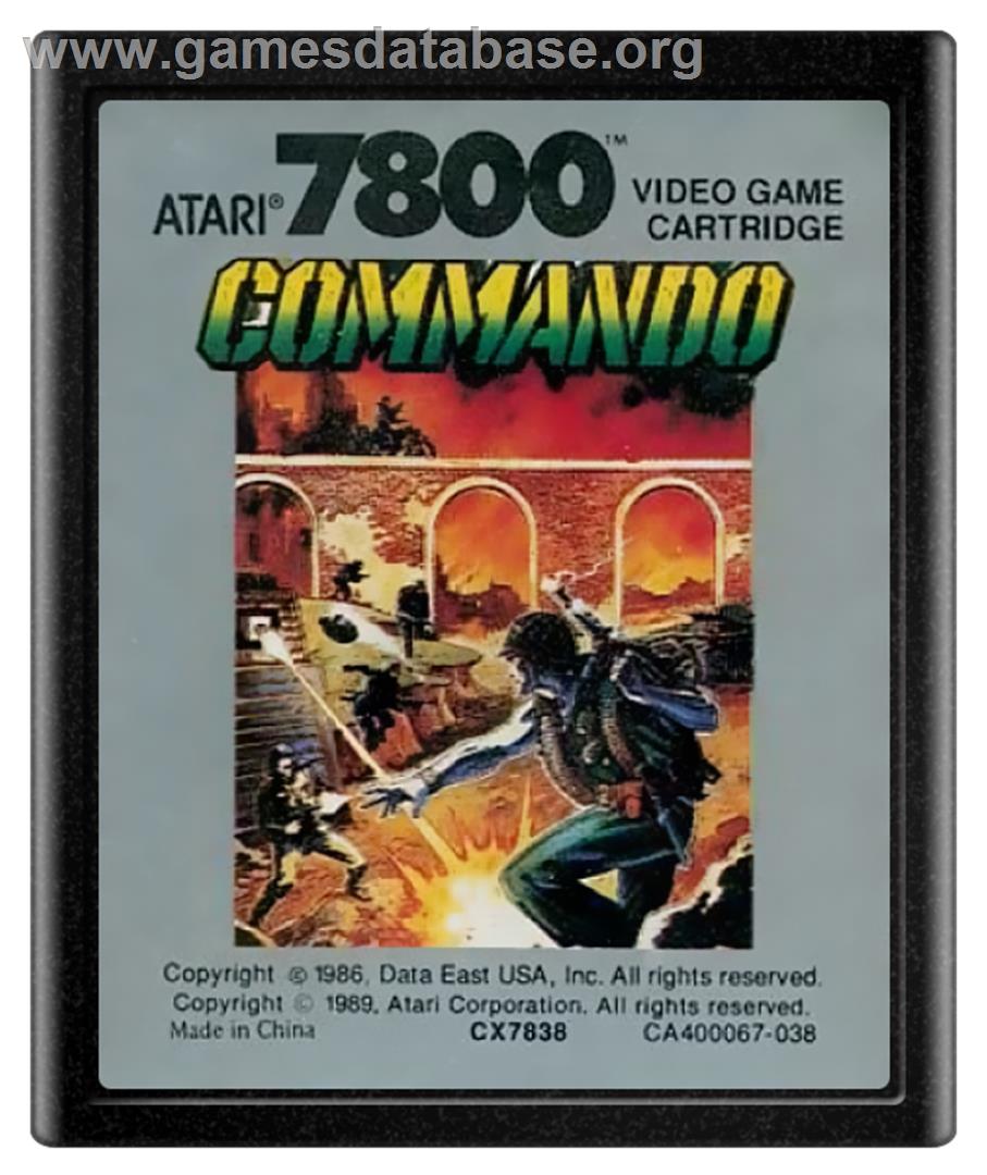 Commando - Atari 7800 - Artwork - Cartridge