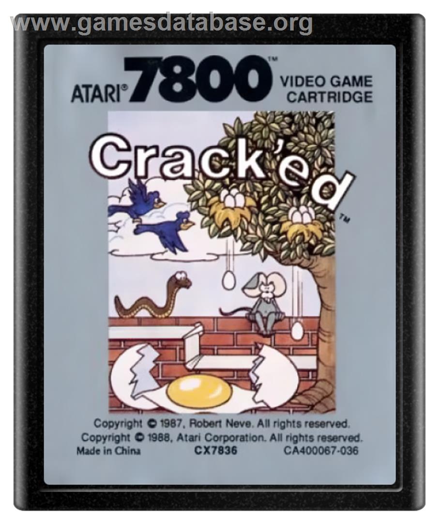 Crack'ed - Atari 7800 - Artwork - Cartridge