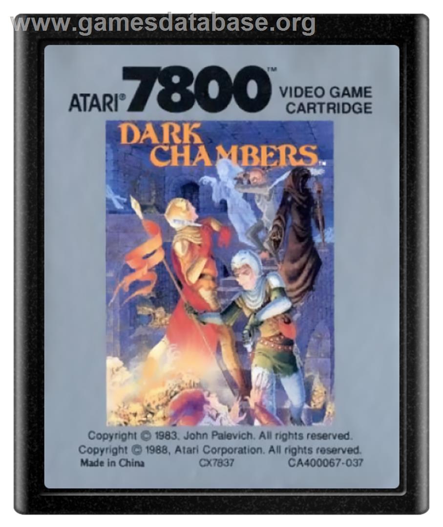 Dark Chambers - Atari 7800 - Artwork - Cartridge