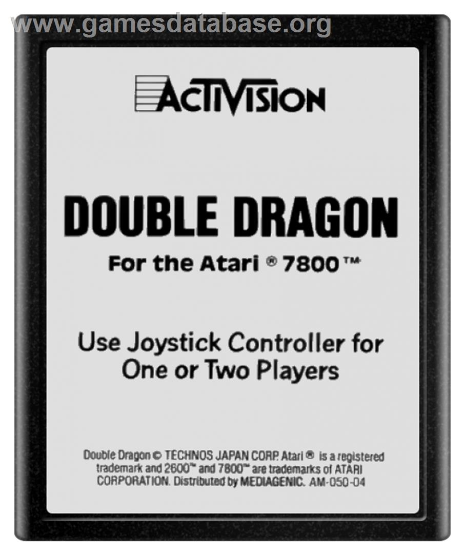 Double Dragon - Atari 7800 - Artwork - Cartridge