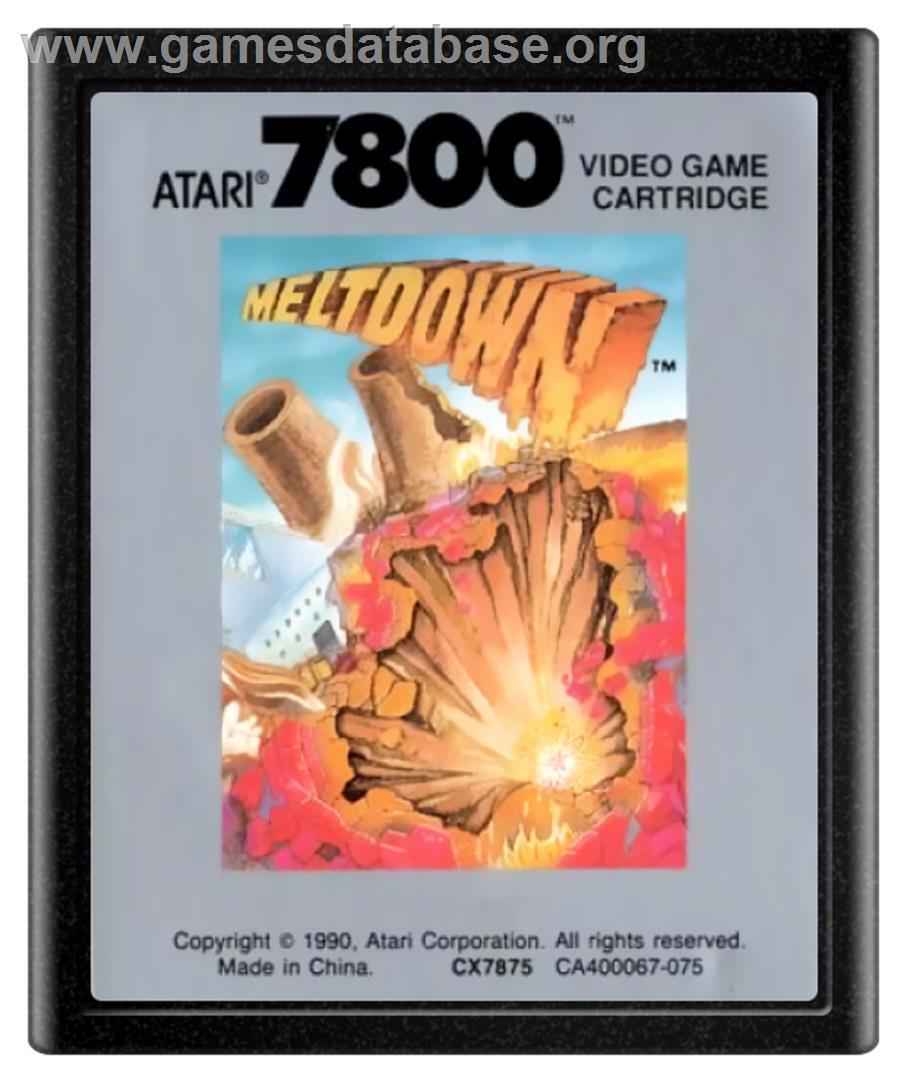 Meltdown - Atari 7800 - Artwork - Cartridge