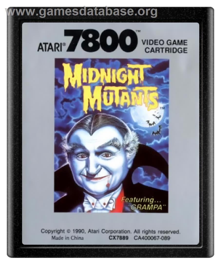 Midnight Mutants - Atari 7800 - Artwork - Cartridge