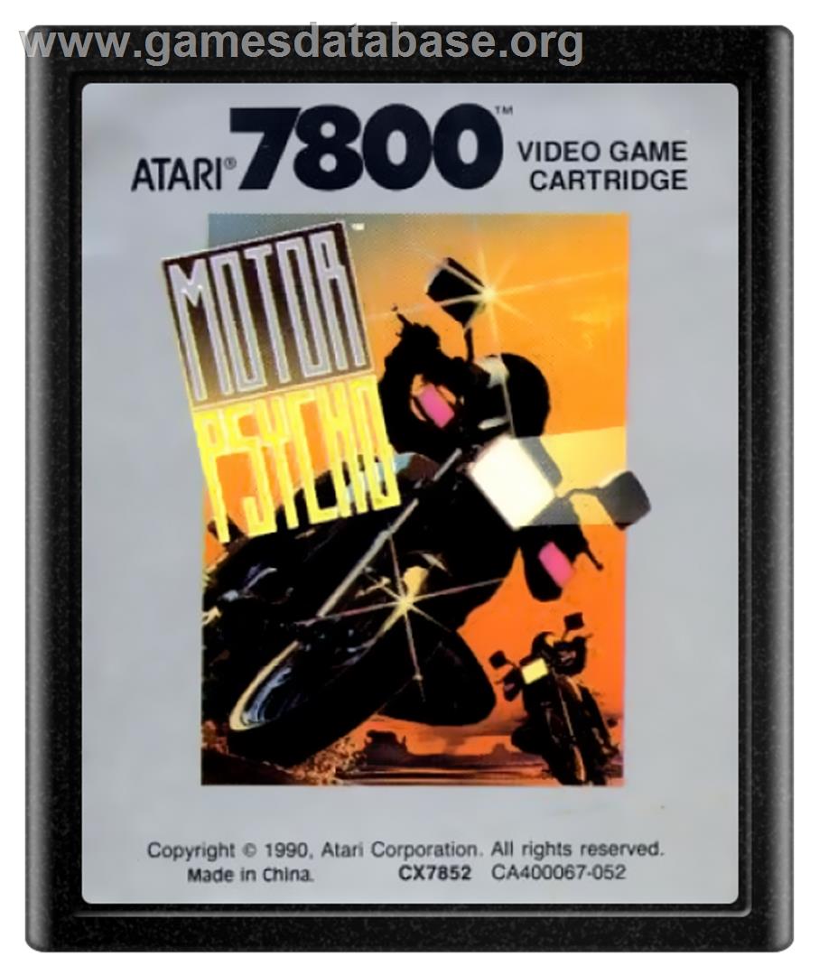 MotorPsycho - Atari 7800 - Artwork - Cartridge