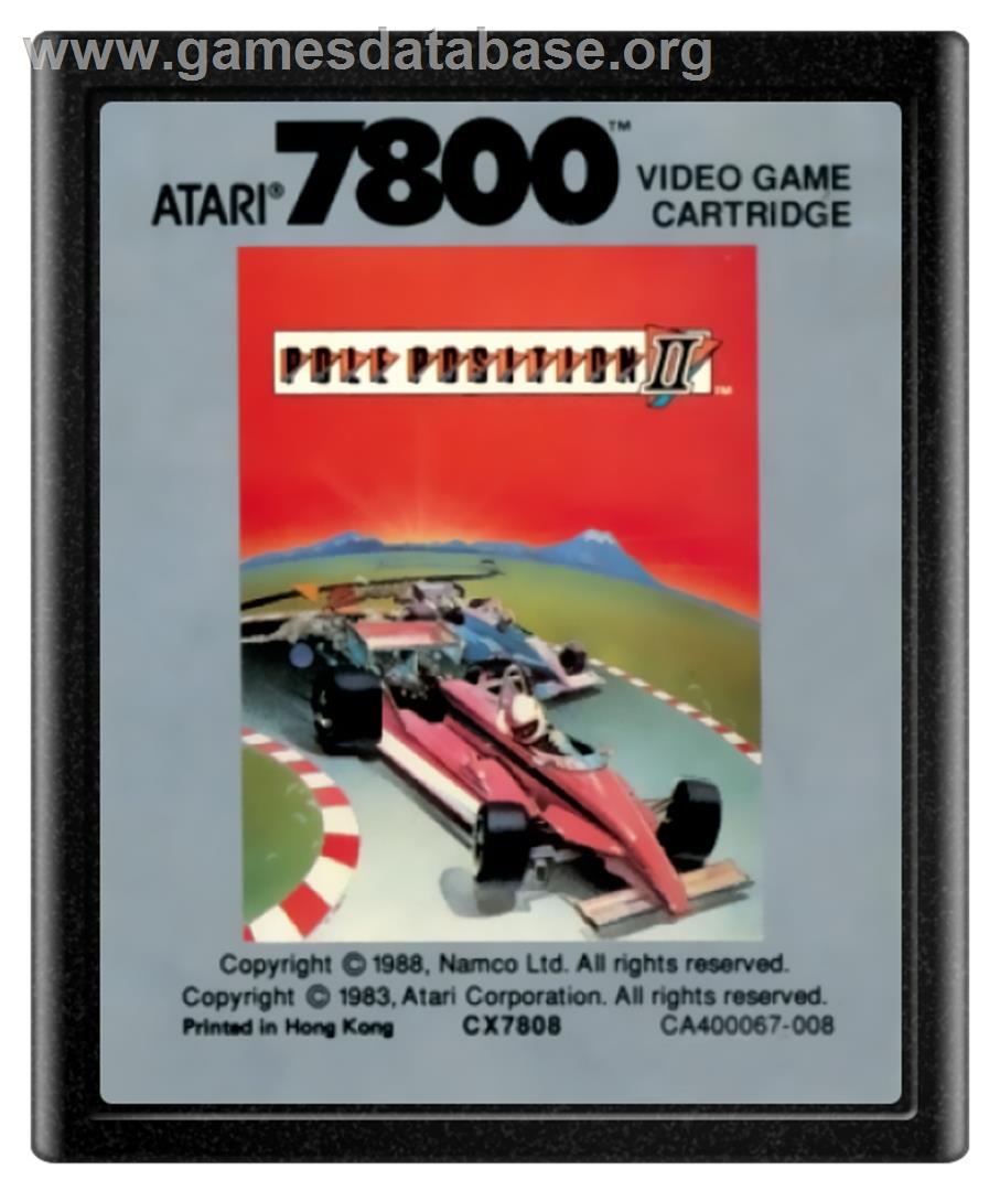 Pole Position II - Atari 7800 - Artwork - Cartridge