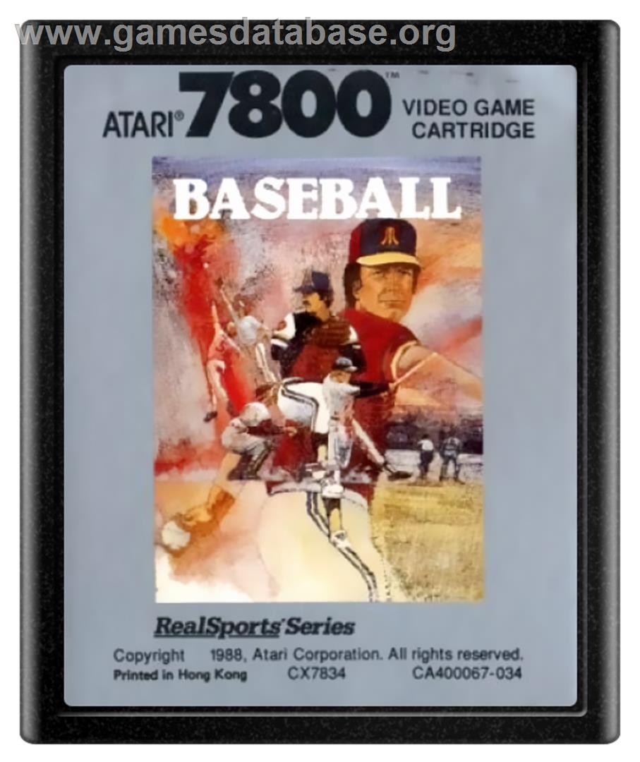 RealSports Baseball - Atari 7800 - Artwork - Cartridge