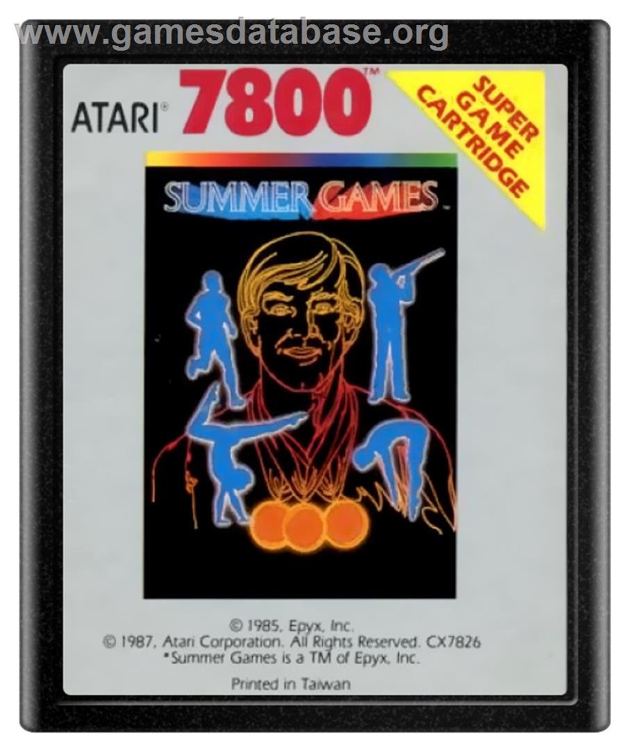 Summer Games - Atari 7800 - Artwork - Cartridge