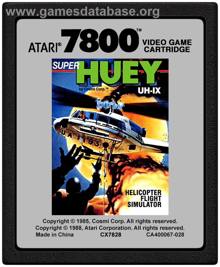 Super Huey UH-IX - Atari 7800 - Artwork - Cartridge