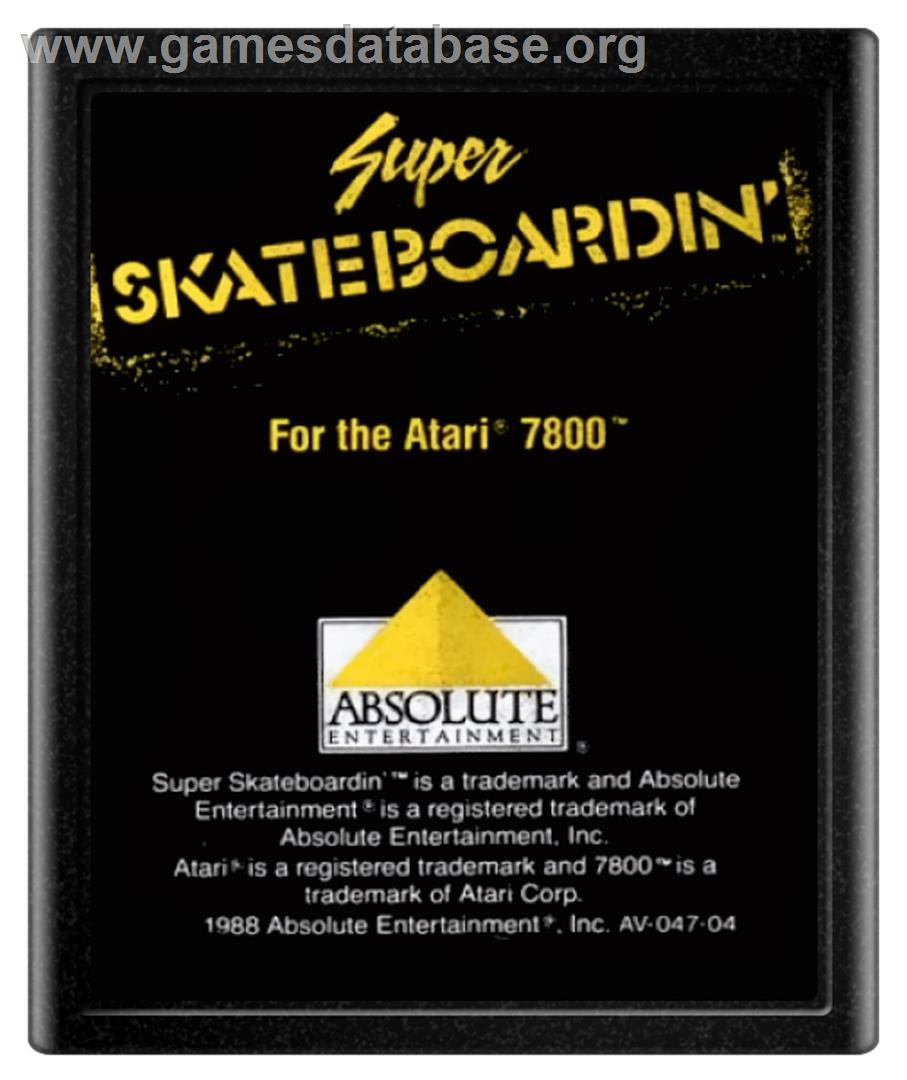 Super Skateboardin' - Atari 7800 - Artwork - Cartridge