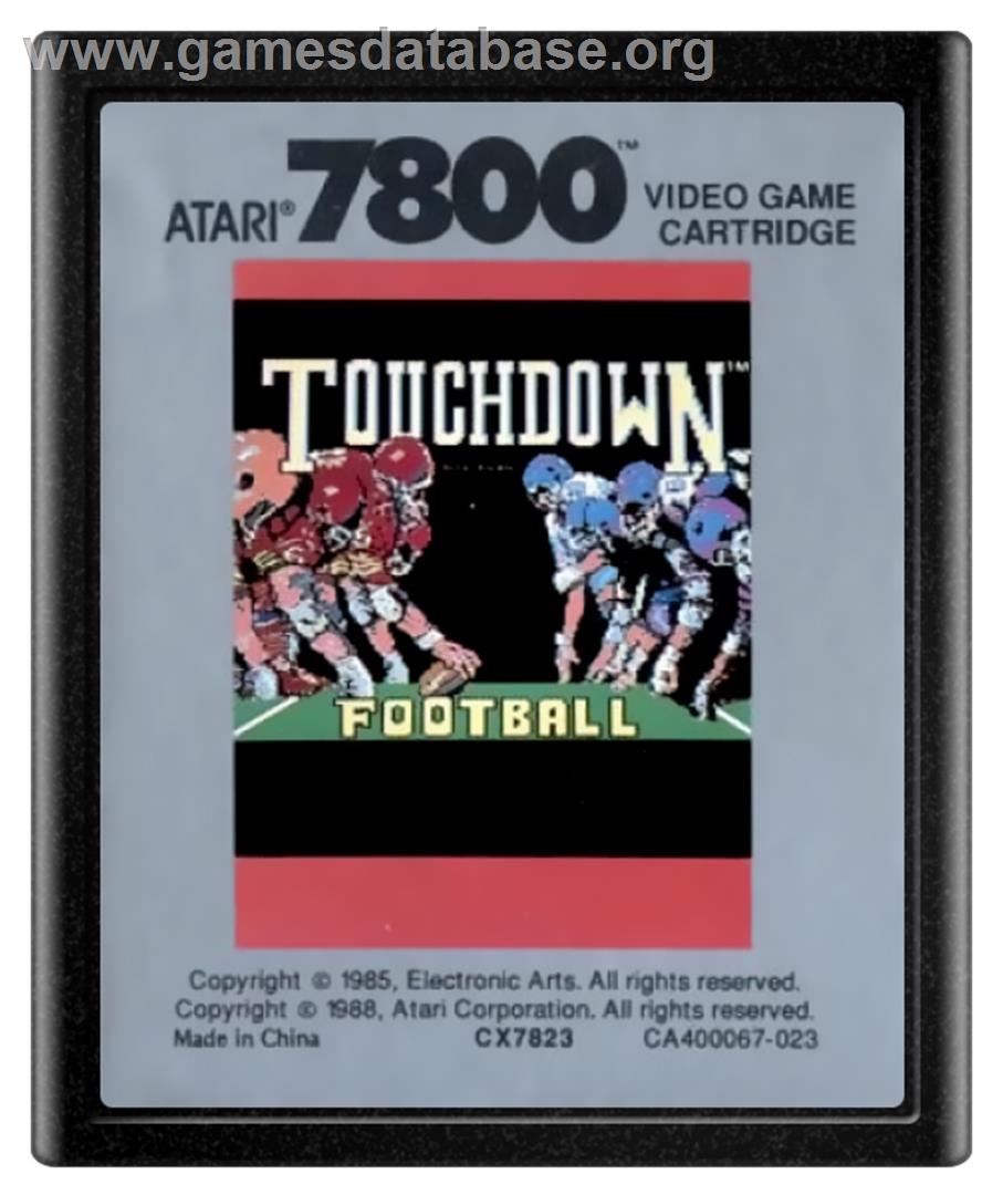 Touchdown Football - Atari 7800 - Artwork - Cartridge
