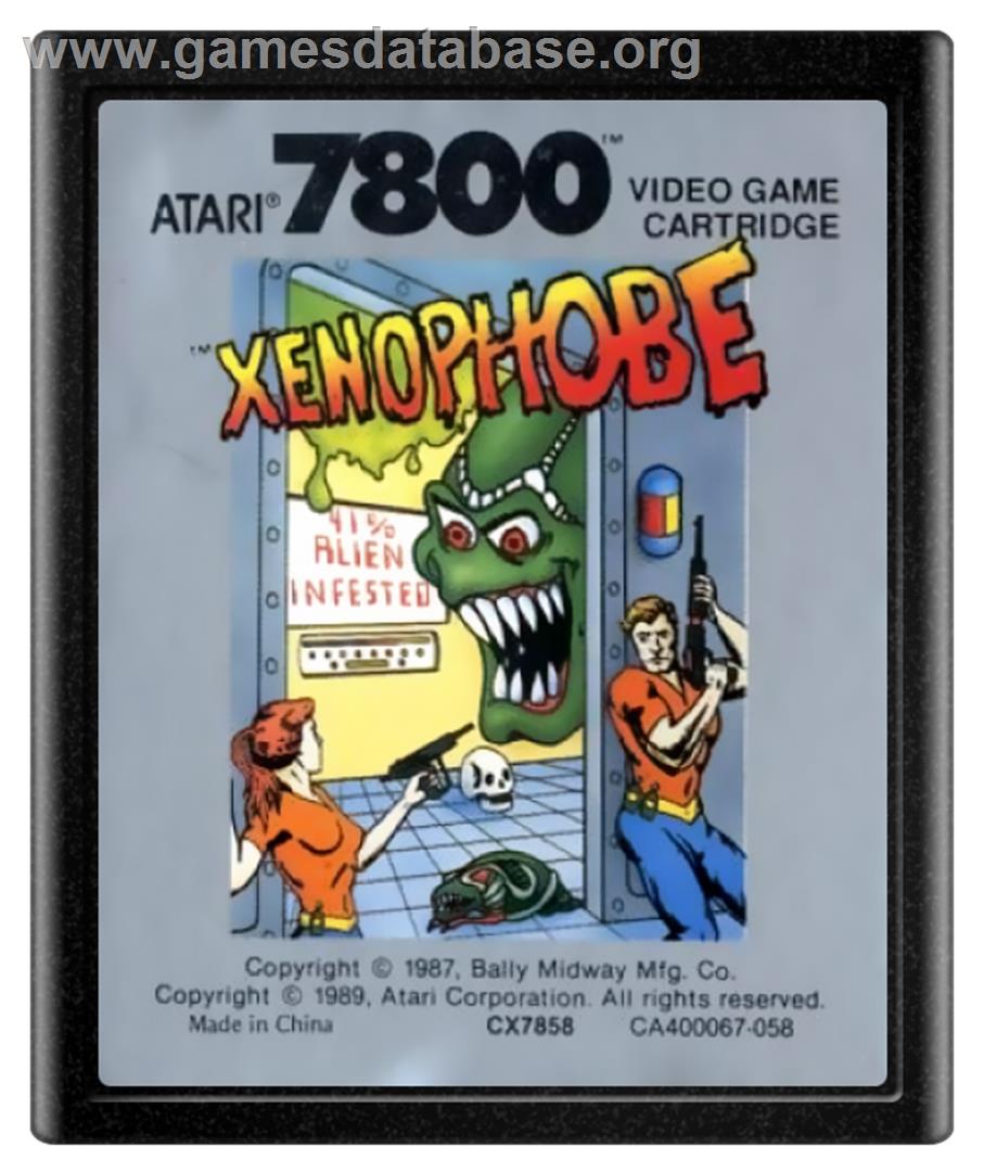 Xenophobe - Atari 7800 - Artwork - Cartridge