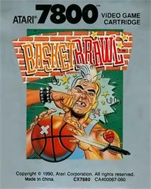 Top of cartridge artwork for Basketbrawl on the Atari 7800.