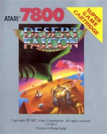 Top of cartridge artwork for Desert Falcon on the Atari 7800.