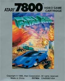 Top of cartridge artwork for Fatal Run on the Atari 7800.