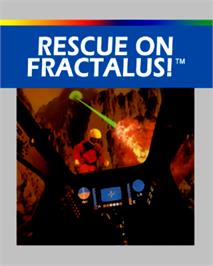 Top of cartridge artwork for Rescue on Fractalus on the Atari 7800.