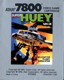 Top of cartridge artwork for Super Huey UH-IX on the Atari 7800.