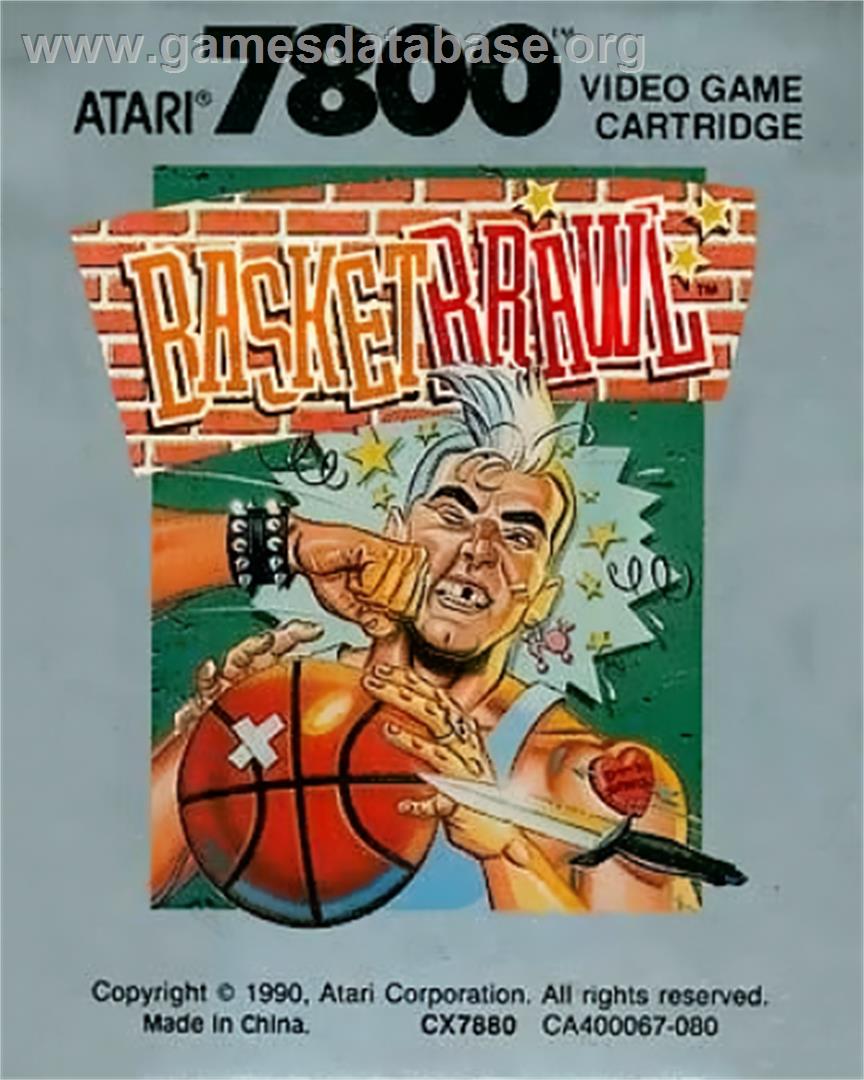 Basketbrawl - Atari 7800 - Artwork - Cartridge Top