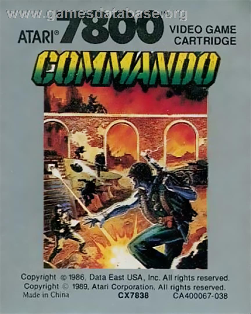 Commando - Atari 7800 - Artwork - Cartridge Top