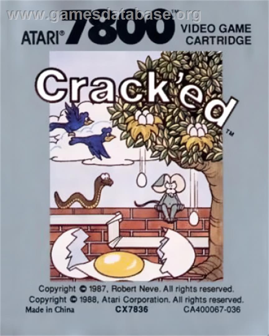 Crack'ed - Atari 7800 - Artwork - Cartridge Top