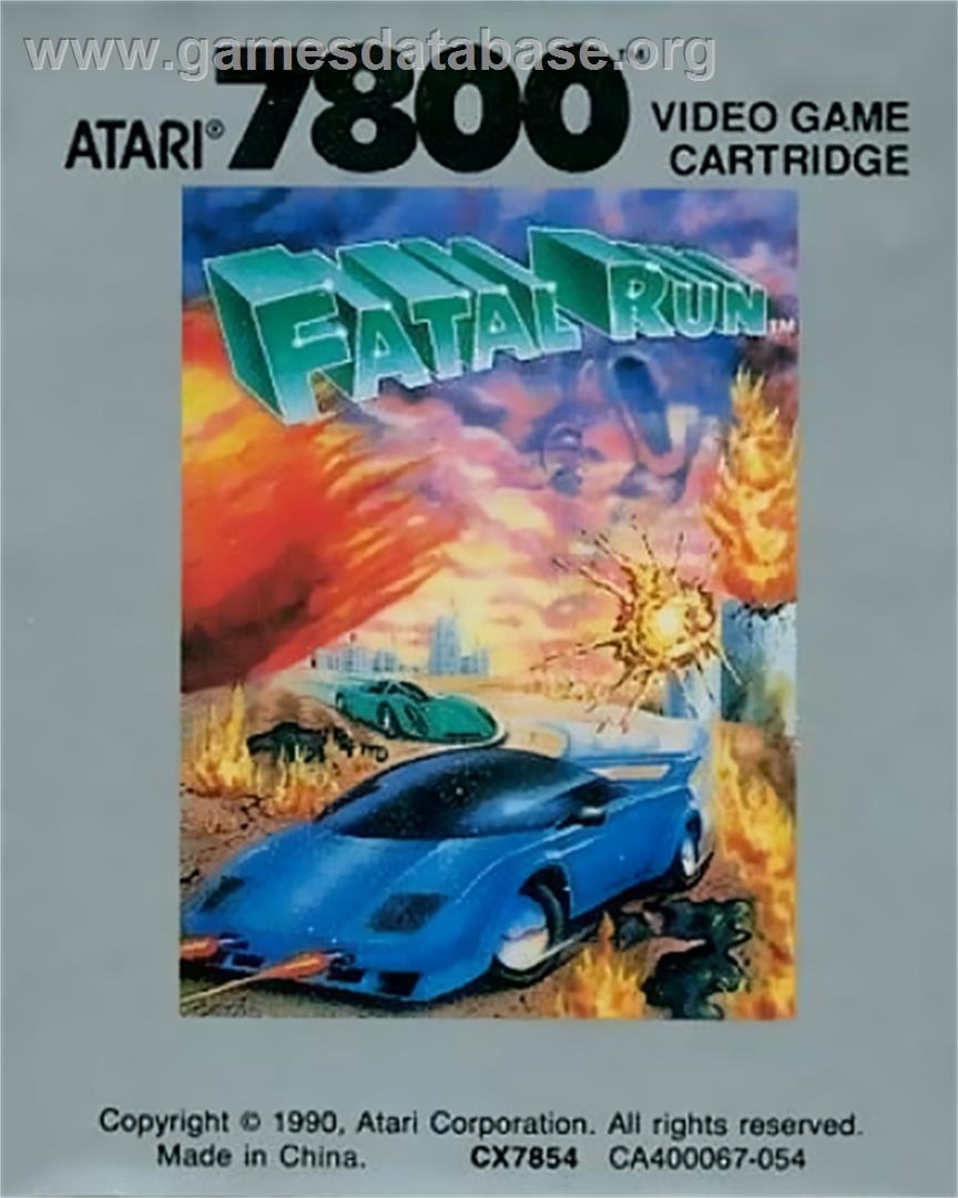 Fatal Run - Atari 7800 - Artwork - Cartridge Top