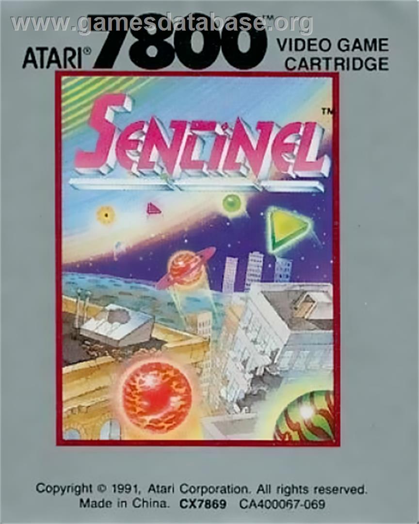 Sentinel - Atari 7800 - Artwork - Cartridge Top