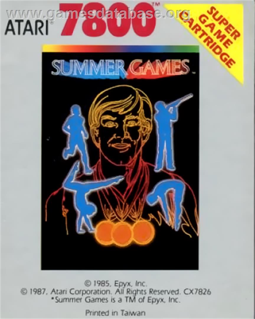 Summer Games - Atari 7800 - Artwork - Cartridge Top