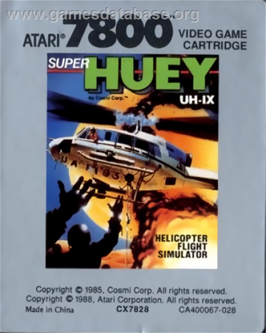 Super Huey UH-IX - Atari 7800 - Artwork - Cartridge Top