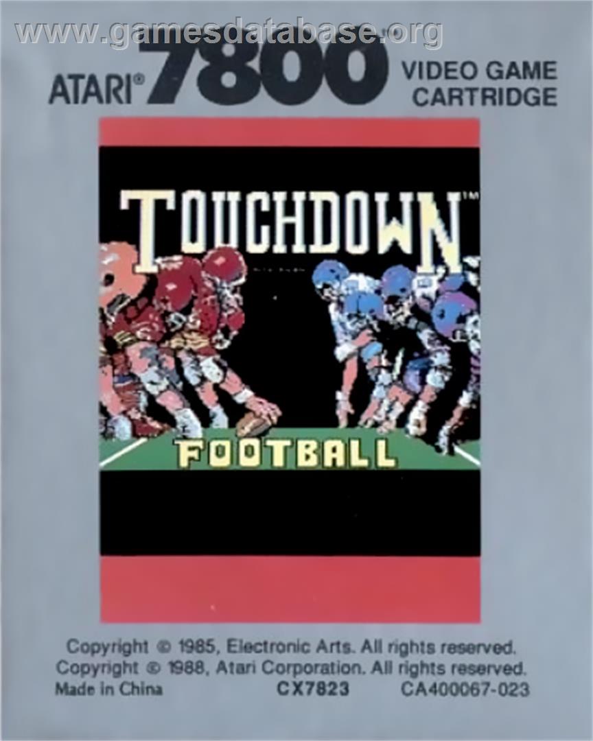Touchdown Football - Atari 7800 - Artwork - Cartridge Top
