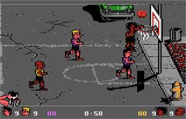 In game image of Basketbrawl on the Atari 7800.