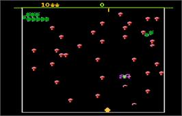 In game image of Centipede on the Atari 7800.