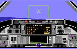 In game image of Dan Kitchen's Tomcat: The F-14 Fighter Simulator on the Atari 7800.
