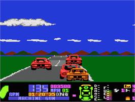 In game image of Fatal Run on the Atari 7800.