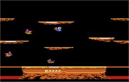 In game image of Joust on the Atari 7800.