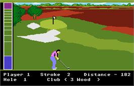 In game image of Mean 18 Golf on the Atari 7800.