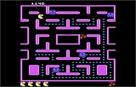 In game image of Ms. Pac-Man on the Atari 7800.