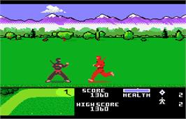In game image of Ninja Golf on the Atari 7800.