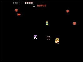 In game image of Robotron on the Atari 7800.
