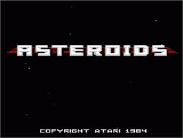 Title screen of 3D Asteroids on the Atari 7800.
