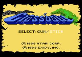 Title screen of Crossbow on the Atari 7800.