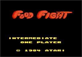 Title screen of Food Fight on the Atari 7800.