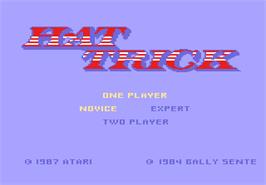 Title screen of Hat Trick on the Atari 7800.