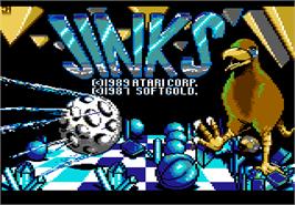Title screen of Jinks on the Atari 7800.