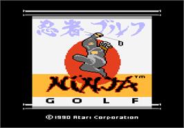 Title screen of Ninja Golf on the Atari 7800.
