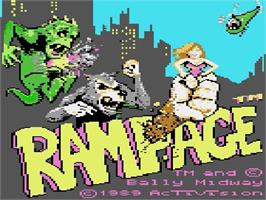 Title screen of Rampage on the Atari 7800.