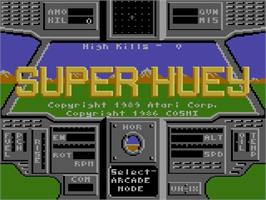 Title screen of Super Huey UH-IX on the Atari 7800.